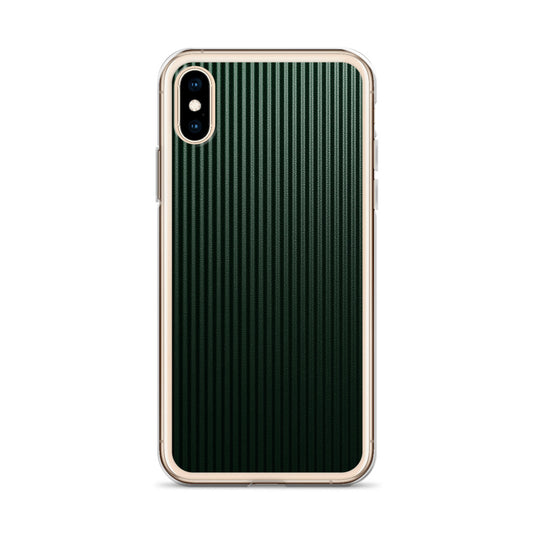 Dark Green Striped Carbon Fiber iPhone Clear Thin Case CREATIVETECH