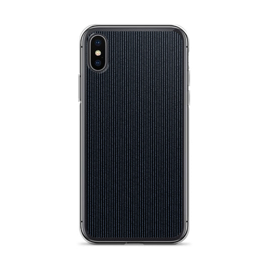 Dark Grey Striped Textile iPhone Clear Thin Case CREATIVETECH