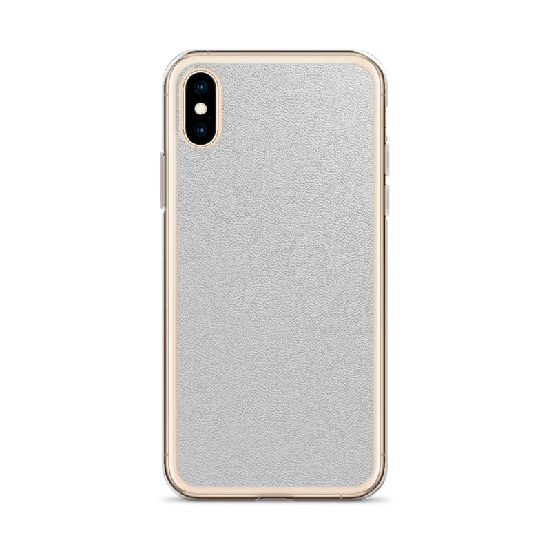 Load image into Gallery viewer, White Leather iPhone Clear Thin Case CREATIVETECH
