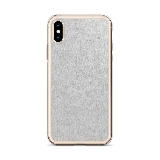 White Leather iPhone Clear Thin Case CREATIVETECH