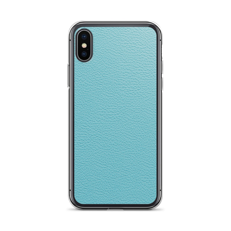 Load image into Gallery viewer, Mint Green Leather iPhone Clear Thin Case CREATIVETECH