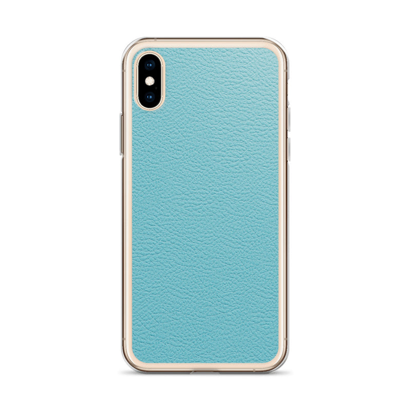 Load image into Gallery viewer, Mint Green Leather iPhone Clear Thin Case CREATIVETECH