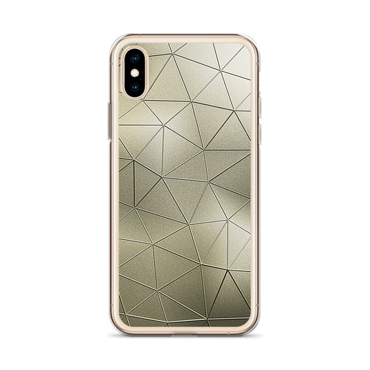 Golden Metal Polygon iPhone Clear Thin Case CREATIVETECH