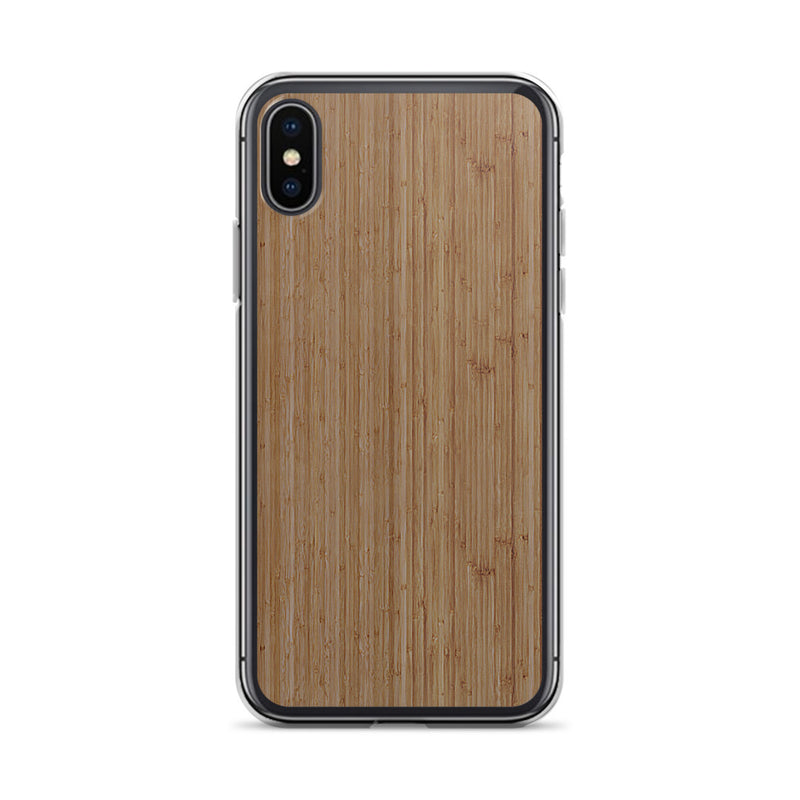 Load image into Gallery viewer, Bamboo Brown Wood iPhone Clear Thin Case CREATIVETECH
