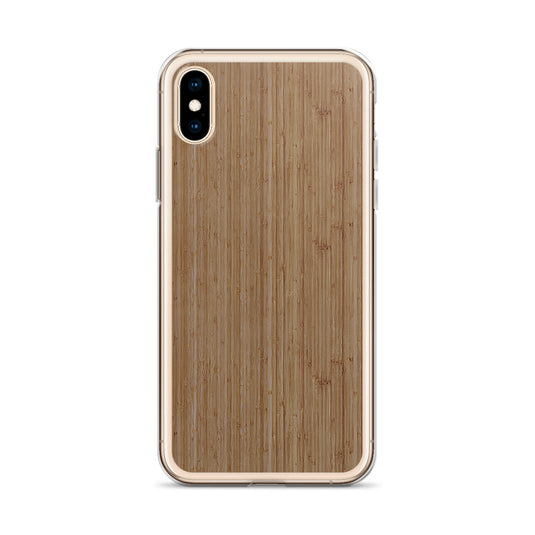 Bamboo Brown Wood iPhone Clear Thin Case CREATIVETECH