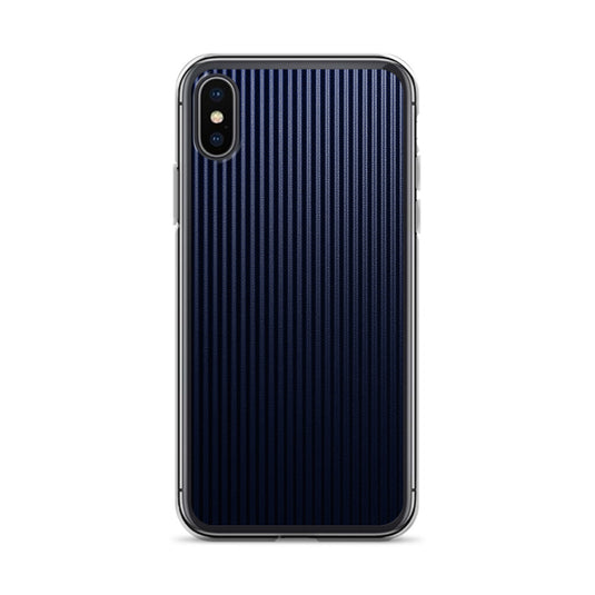 Dark Blue Ribbed Carbon Fiber iPhone Clear Thin Case CREATIVETECH