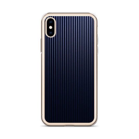 Dark Blue Ribbed Carbon Fiber iPhone Clear Thin Case CREATIVETECH