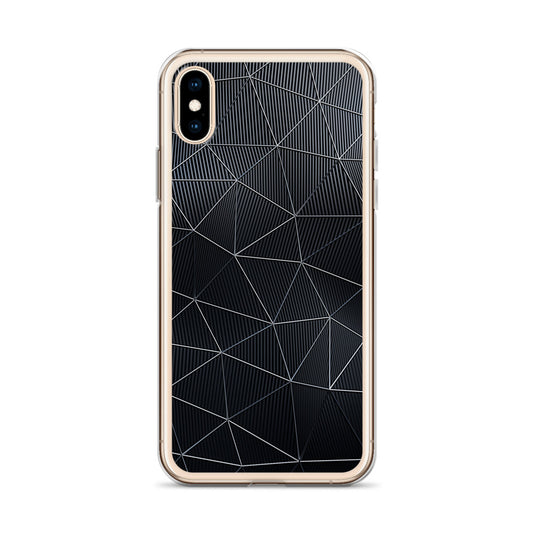 Silver Polygon Carbon Fiber iPhone Clear Thin Case CREATIVETECH