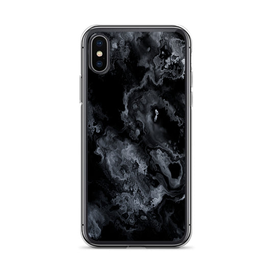 Black Marble Stone iPhone Clear Thin Case CREATIVETECH