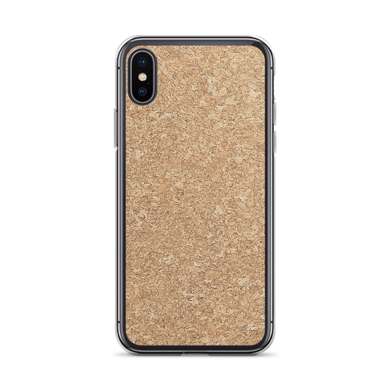 Load image into Gallery viewer, Light Brown Cork Wood iPhone Clear Thin Case CREATIVETECH
