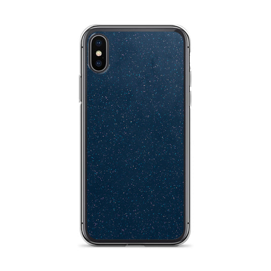 Deep Blue Speckled iPhone Clear Thin Case CREATIVETECH
