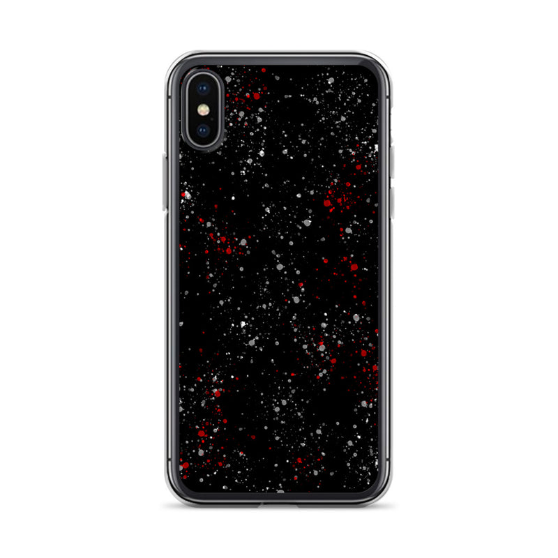 Load image into Gallery viewer, Painted Black White Red iPhone Clear Thin Case CREATIVETECH