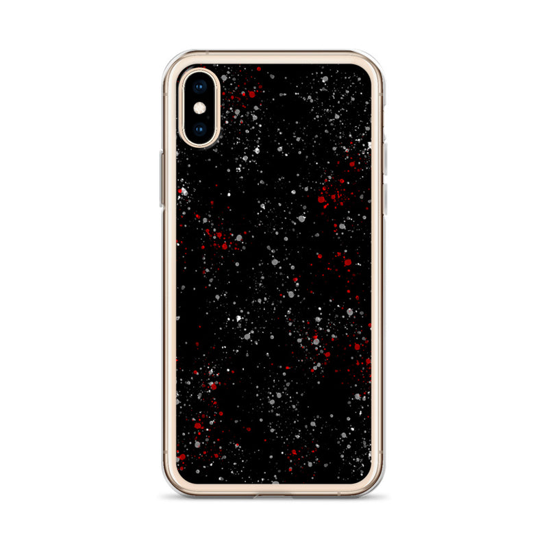 Load image into Gallery viewer, Painted Black White Red iPhone Clear Thin Case CREATIVETECH
