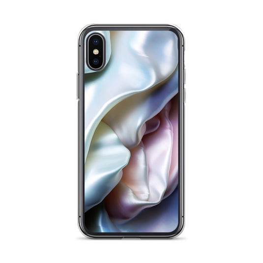 Tender Pink Blue Pearl iPhone Clear Thin Case CREATIVETECH