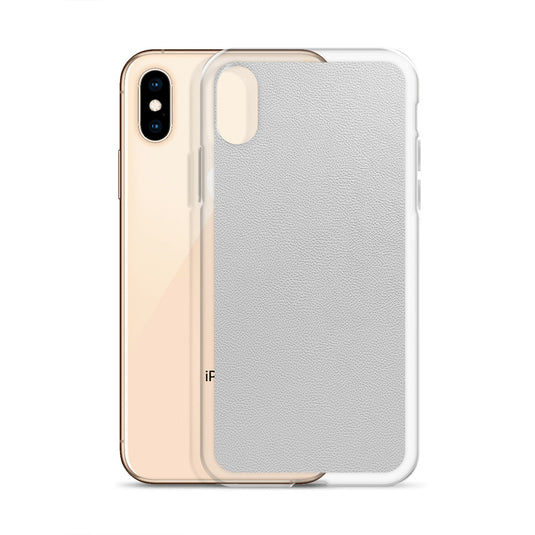 White Leather iPhone Clear Thin Case CREATIVETECH