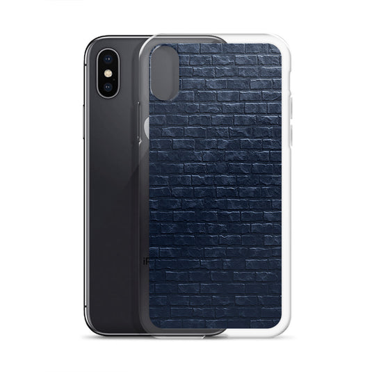 Dark Grey Brick Stone iPhone Clear Thin Case CREATIVETECH