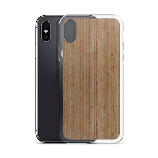 Bamboo Brown Wood iPhone Clear Thin Case CREATIVETECH