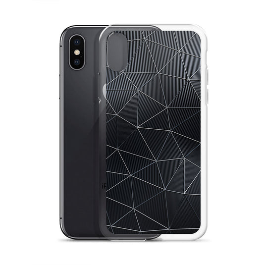 Silver Polygon Carbon Fiber iPhone Clear Thin Case CREATIVETECH