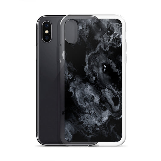 Black Marble Stone iPhone Clear Thin Case CREATIVETECH