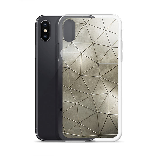 Aged Gold Polygon iPhone Clear Thin Case CREATIVETECH