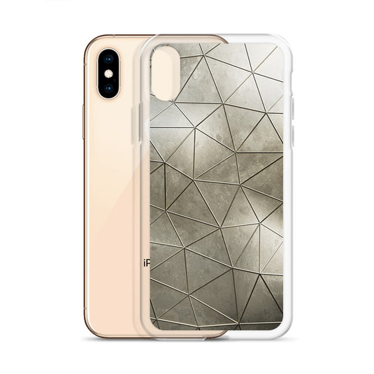 Aged Gold Polygon iPhone Clear Thin Case CREATIVETECH
