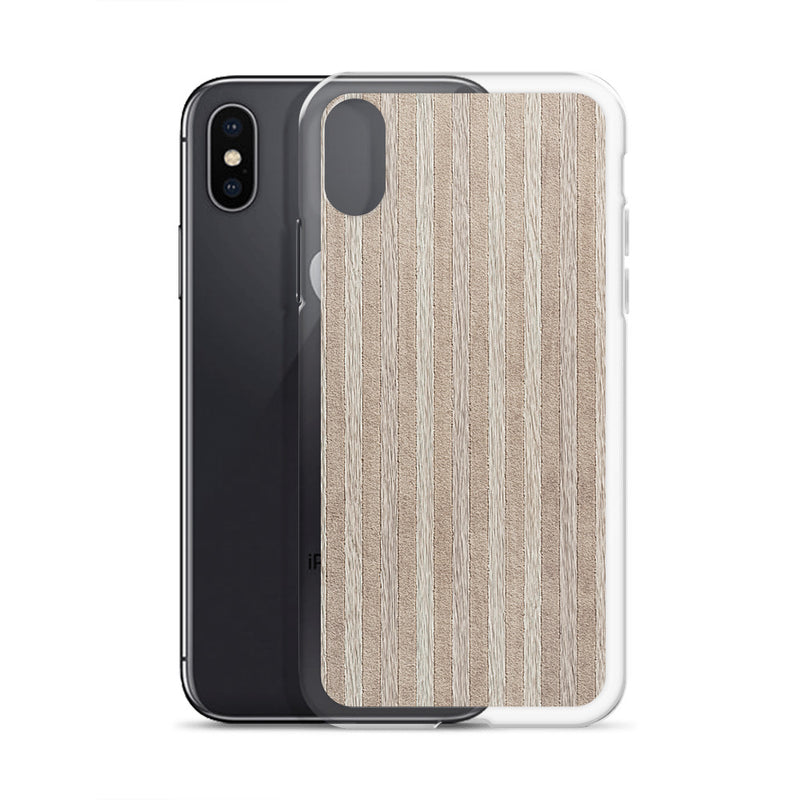 Load image into Gallery viewer, Light Brown Striped Wood iPhone Clear Thin Case CREATIVETECH
