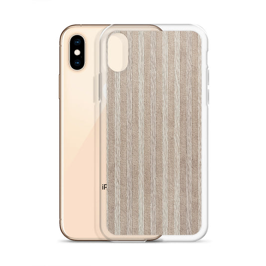 Light Brown Striped Wood iPhone Clear Thin Case CREATIVETECH