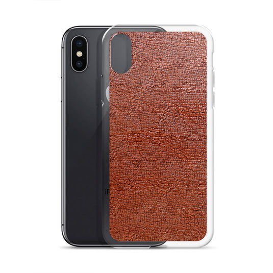 Exotic Brown Leather iPhone Clear Thin Case CREATIVETECH