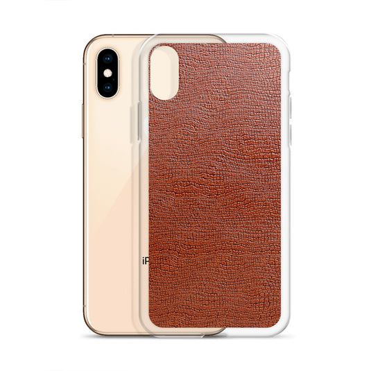 Exotic Brown Leather iPhone Clear Thin Case CREATIVETECH