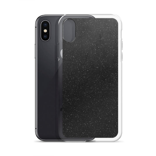 Black Speckled iPhone Clear Thin Case CREATIVETECH