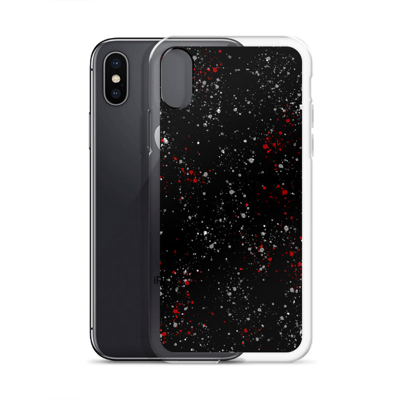 Load image into Gallery viewer, Painted Black White Red iPhone Clear Thin Case CREATIVETECH