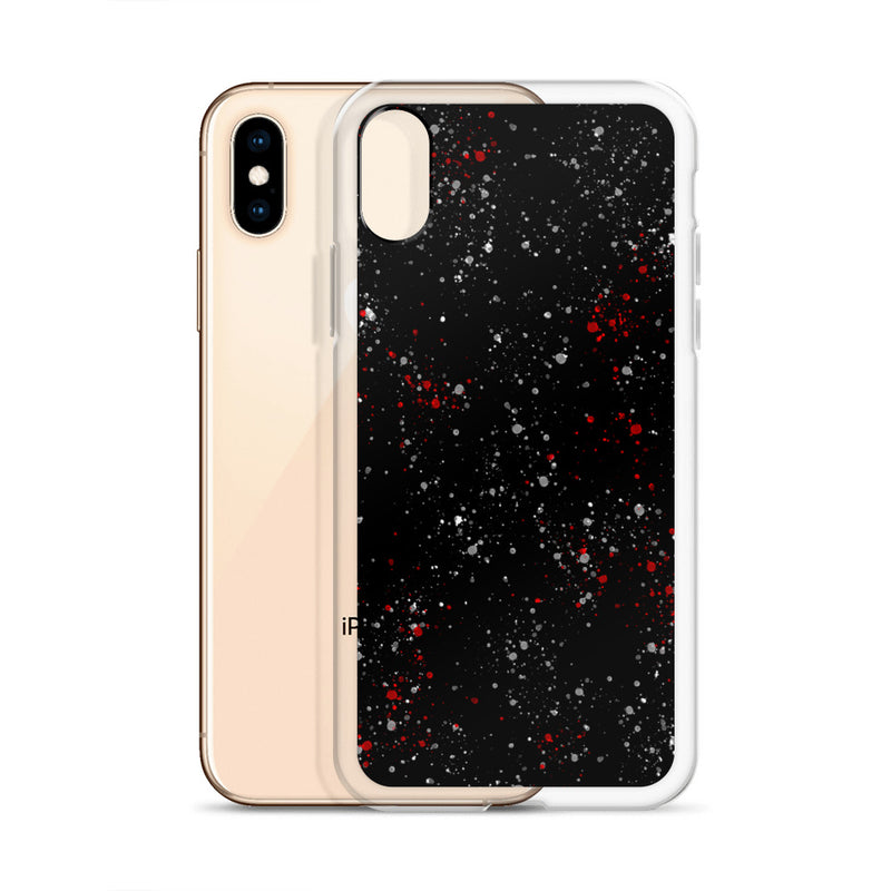 Load image into Gallery viewer, Painted Black White Red iPhone Clear Thin Case CREATIVETECH