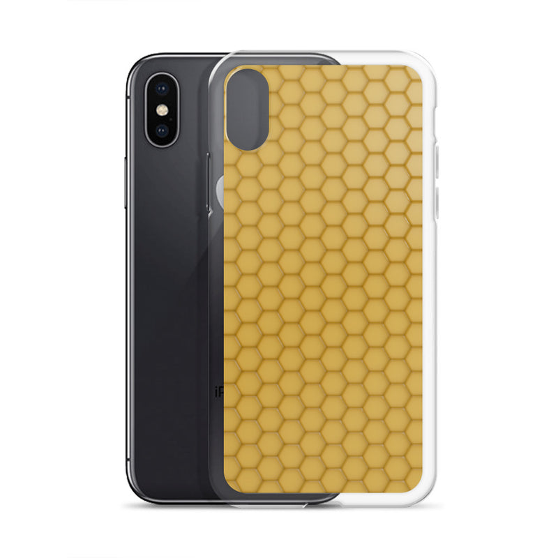 Load image into Gallery viewer, Honeycomb Wax Yellow  iPhone Clear Thin Case CREATIVETECH
