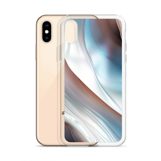Pearl Blue iPhone Clear Thin Case CREATIVETECH