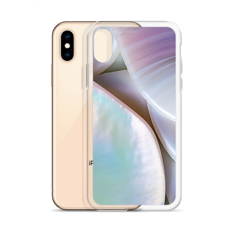 Load image into Gallery viewer, Mother of Pearl Soft Pink iPhone Clear Thin Case CREATIVETECH