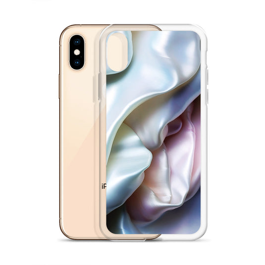 Tender Pink Blue Pearl iPhone Clear Thin Case CREATIVETECH