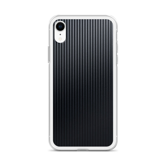 Dark Grey Striped Carbon Fiber iPhone Clear Thin Case CREATIVETECH