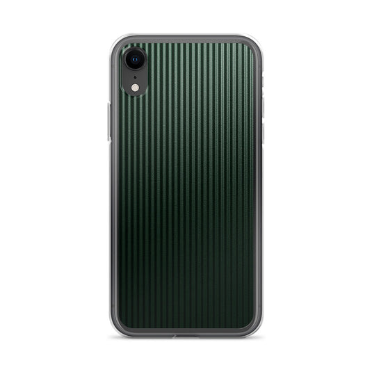 Dark Green Striped Carbon Fiber iPhone Clear Thin Case CREATIVETECH