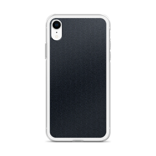 Dark Grey Striped Textile iPhone Clear Thin Case CREATIVETECH