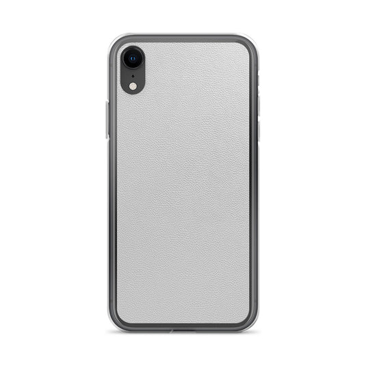 White Leather iPhone Clear Thin Case CREATIVETECH