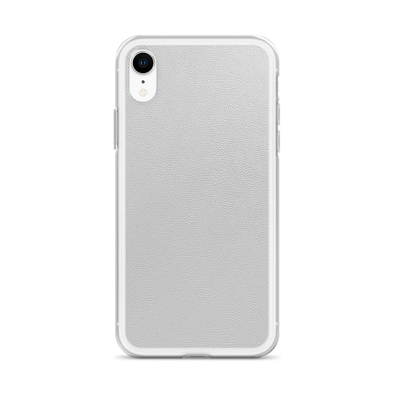 Load image into Gallery viewer, White Leather iPhone Clear Thin Case CREATIVETECH
