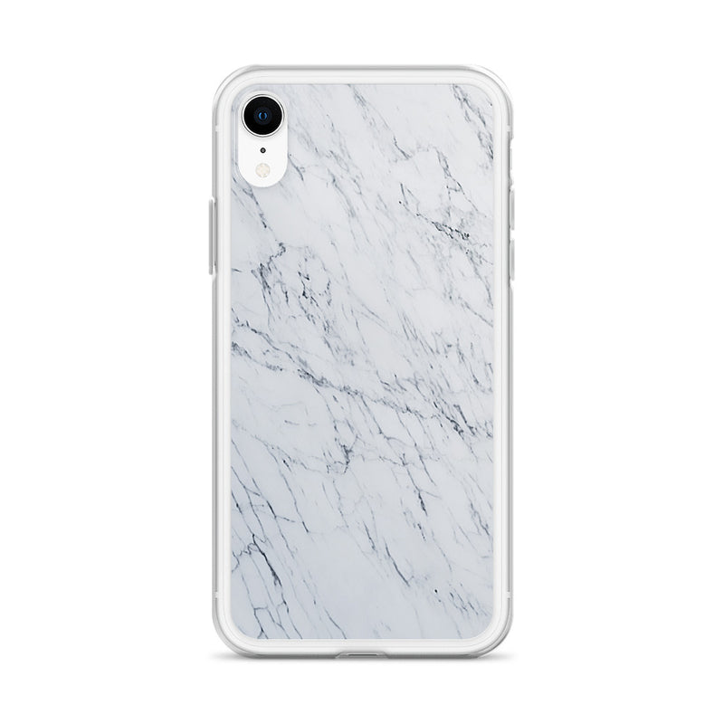 Load image into Gallery viewer, White Marble Stone iPhone Clear Thin Case CREATIVETECH
