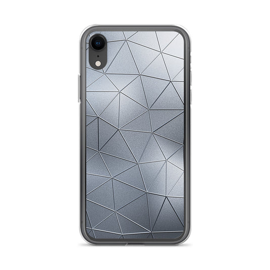 Silver Metal Polygon iPhone Clear Thin Case CREATIVETECH