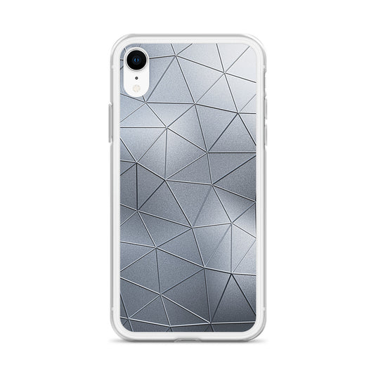 Silver Metal Polygon iPhone Clear Thin Case CREATIVETECH