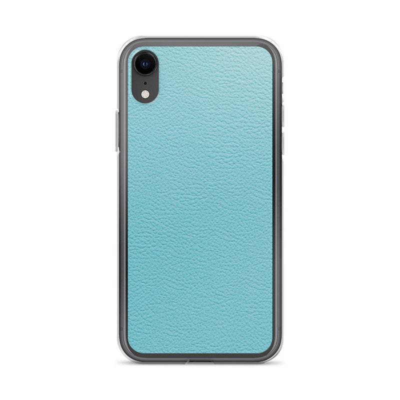 Load image into Gallery viewer, Mint Green Leather iPhone Clear Thin Case CREATIVETECH