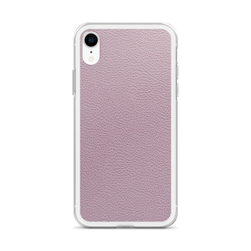 Load image into Gallery viewer, Candy Pink Leather iPhone Clear Thin Case CREATIVETECH
