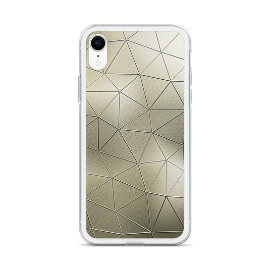 Golden Metal Polygon iPhone Clear Thin Case CREATIVETECH