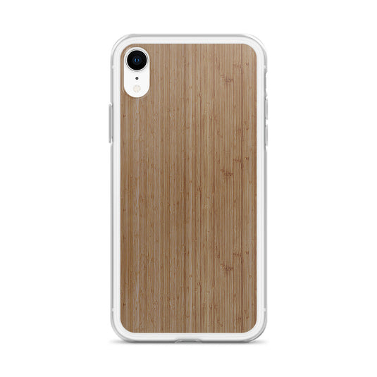 Bamboo Brown Wood iPhone Clear Thin Case CREATIVETECH