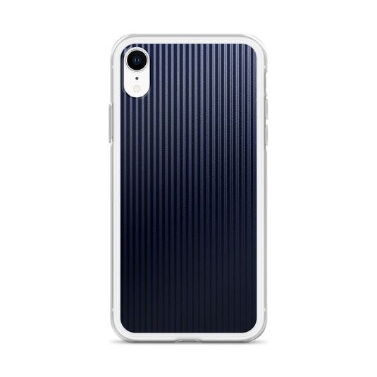 Dark Blue Ribbed Carbon Fiber iPhone Clear Thin Case CREATIVETECH