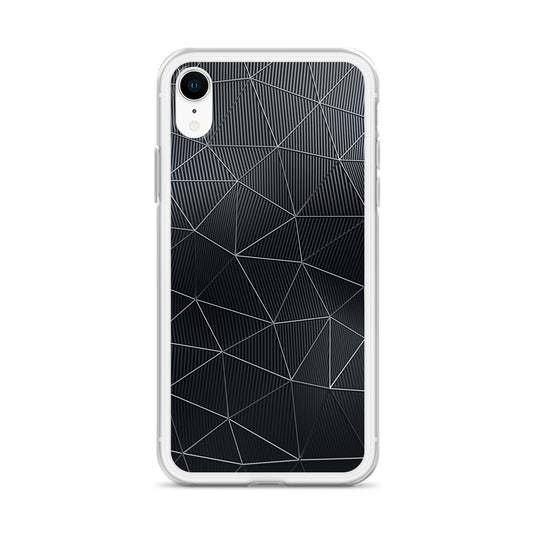 Silver Polygon Carbon Fiber iPhone Clear Thin Case CREATIVETECH